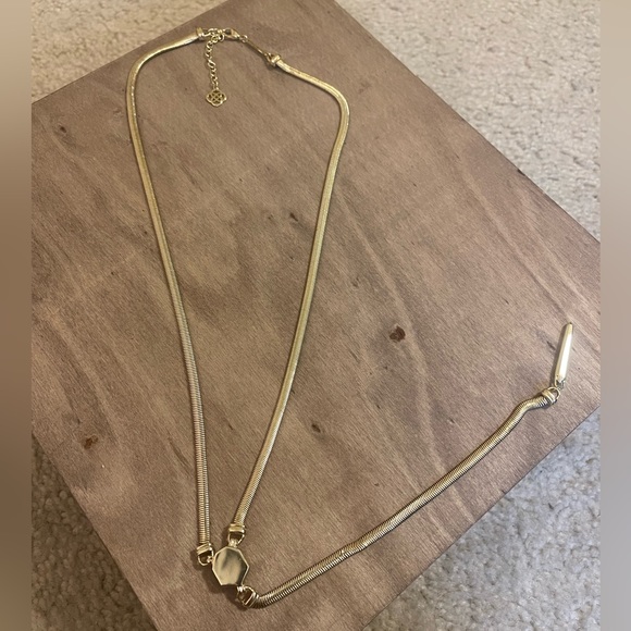 Kendra Scott Starla gold and druzy necklace - Picture 3 of 3